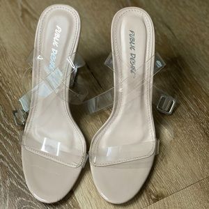 Clear Block Heels